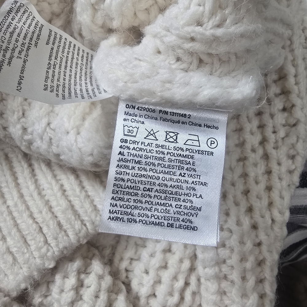 H&M Cream Cable Knit Crewneck Sweater - Picture 12 of 12